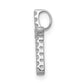 14k White Gold 1/8 Ct. Lab Grown Diamond VS/SI+ G+ Cross Chain Slide Pendant