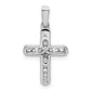 14k White Gold 1/6 Ct. Lab Grown Diamond VS/SI+ G+ Latin Cross Pendant