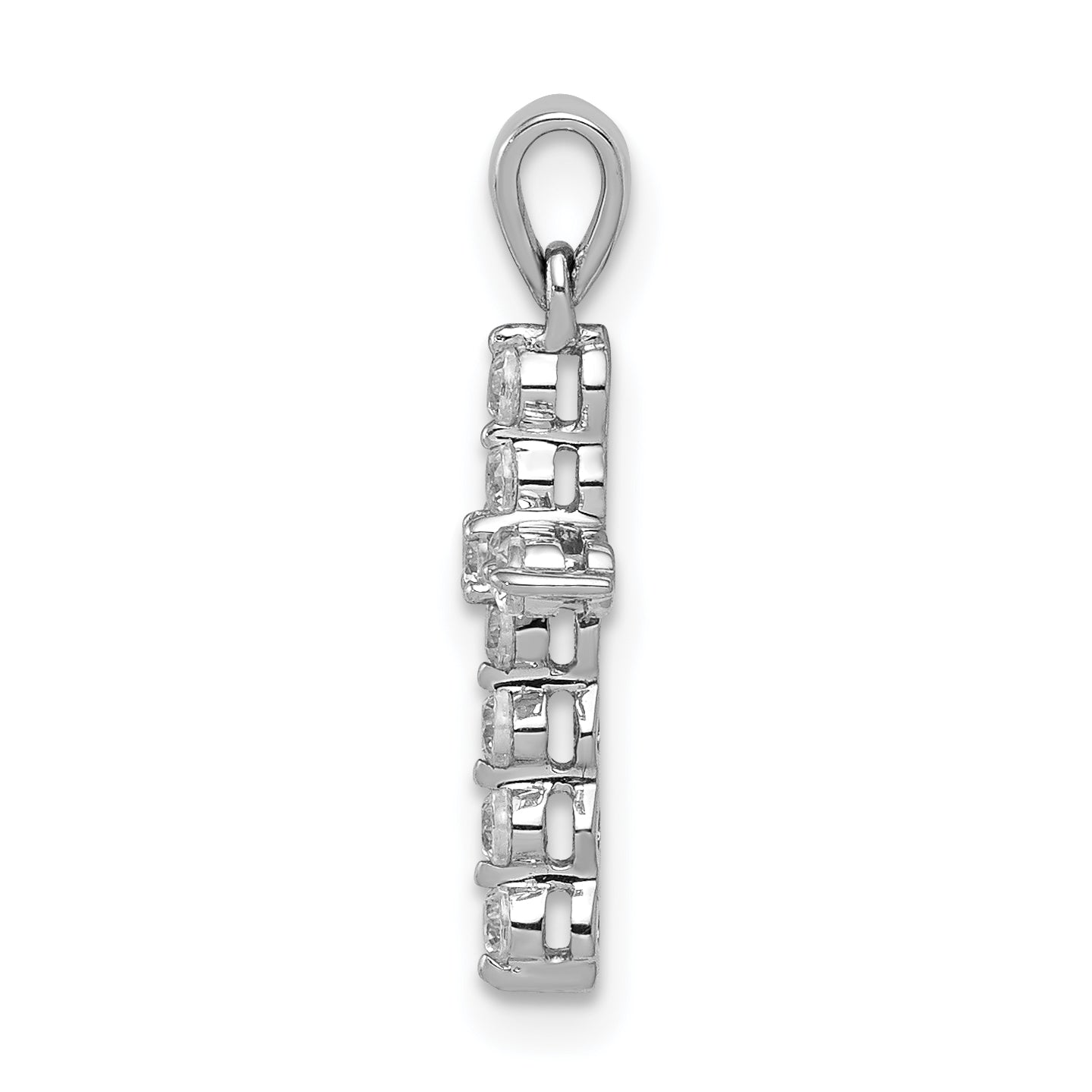 14k White Gold 1/4 Ct. Lab Grown Diamond VS/SI+ G+ Cross Pendant