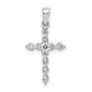 14k White Gold 1/4 Ct. Lab Grown Diamond VS/SI+ G+ Cross Pendant