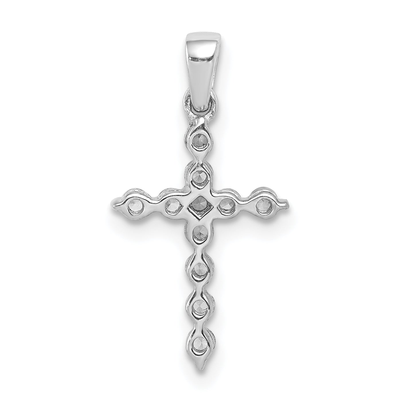 14k White Gold 1/4 Ct. Lab Grown Diamond VS/SI+ G+ Cross Pendant