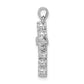 14k White Gold 3/8 Ct. Lab Grown Diamond VS/SI+ G+ Cross Pendant