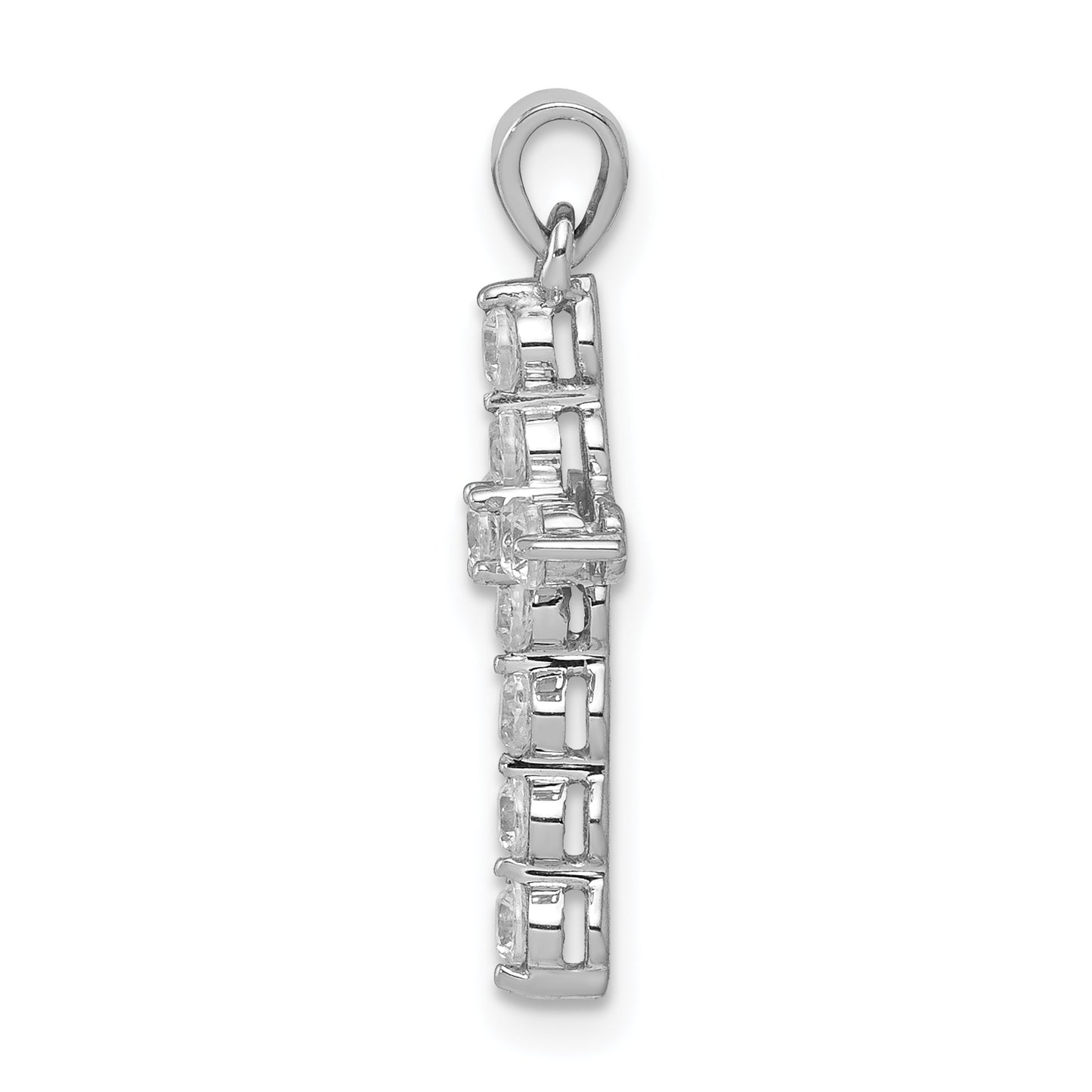 14k White Gold 3/8 Ct. Lab Grown Diamond VS/SI+ G+ Cross Pendant