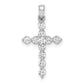 14k White Gold 3/8 Ct. Lab Grown Diamond VS/SI+ G+ Cross Pendant