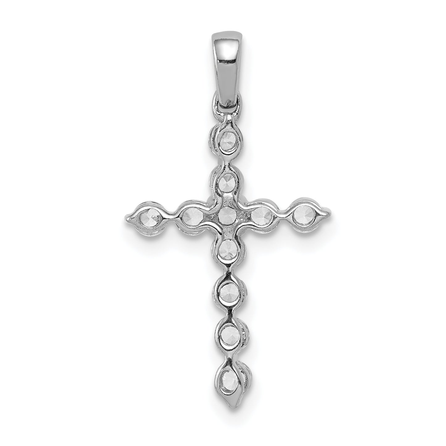 14k White Gold 1/2 Ct. Lab Grown Diamond VS/SI+ G+ Cross Pendant