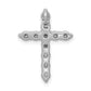 14k White Gold 1/2 Ct. Lab Grown Diamond VS/SI+ G+ Cross Chain Slide Pendant