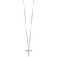 10k White Gold 3/4 Ct. Lab Grown Diamond VS/SI+ G+ 18 inch Cross Pendant Necklace