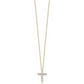 10k Yellow Gold 3/4 Ct. Lab Grown Diamond VS/SI+ G+ 18 inch Cross Pendant Necklace