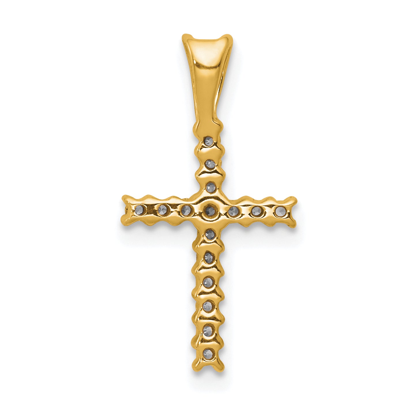 14k Yellow Gold 1/6 Ct. Lab Grown Diamond VS/SI+ G+ Cross Pendant