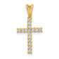 14k Yellow Gold 1/6 Ct. Lab Grown Diamond VS/SI+ G+ Cross Pendant