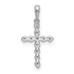 14k White Gold 1/10 Ct. Lab Grown Diamond VS/SI+ G+ Cross Pendant