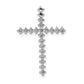 14K White Gold Lab Grown Diamond VS/SI FGH Cross Pendant