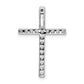 10k White Gold 1/2 Ct. Lab Grown Diamond VS/SI+ G+ Cross Chain Slide Pendant