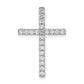 10k White Gold 1/2 Ct. Lab Grown Diamond VS/SI+ G+ Cross Chain Slide Pendant