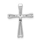 14k White Gold 1/10 Ct. Lab Grown Diamond VS/SI+ G+ Cross Chain Slide Pendant