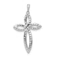 14k White Gold 1/2 Ct. Lab Grown Diamond VS/SI+ G+ Cross Pendant