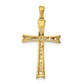 14k Yellow Gold 1/5 Ct. Lab Grown Diamond VS/SI+ G+ Cross Pendant