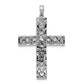 14k White Gold 1 Ct. Lab Grown Diamond VS/SI+ G+ Latin Cross Pendant