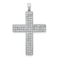 14k White Gold 1 Ct. Lab Grown Diamond VS/SI+ G+ Latin Cross Pendant