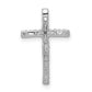 14k White Gold 1/4 Ct. Lab Grown Diamond VS/SI+ G+ Cross Chain Slide Pendant