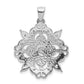 14k White Gold 1/4 Ct. Lab Grown Diamond VS/SI+ G+ Filigree Pendant