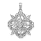 14k White Gold 1/4 Ct. Lab Grown Diamond VS/SI+ G+ Filigree Pendant