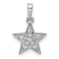 14k White Gold 1/10 Ct. Lab Grown Diamond VS/SI+ G+ Cluster Star Pendant