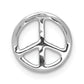 14k White Gold 1/6 Ct. Lab Grown Diamond VS/SI+ G+ Peace Sign Chain Slide Pendant