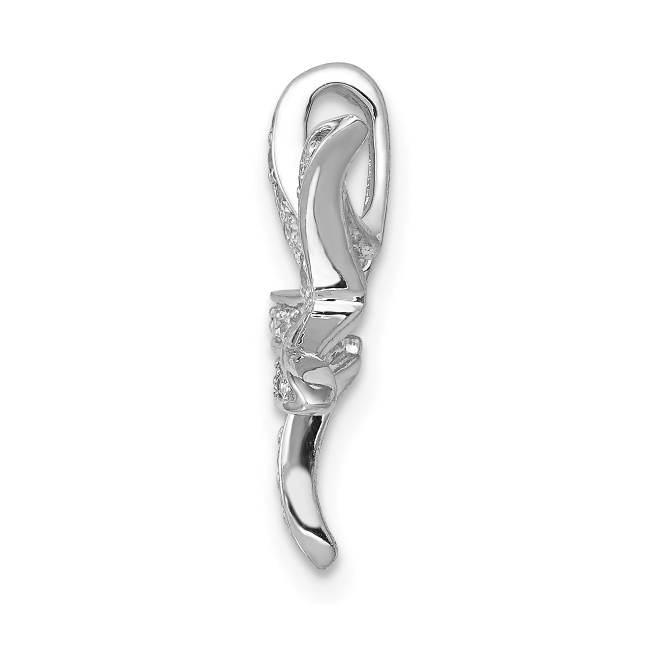 14k White Gold 1/4 Ct. Lab Grown Diamond VS/SI+ G+ Starfish Chain Slide Pendant