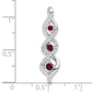 10k White Gold 1/15 Ct. Lab Grown Diamond VS/SI+ G+ and Lab Created Ruby Twist Chain Slide Pendant