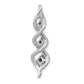 14k White Gold 1/15 Ct. Lab Grown Diamond VS/SI+ G+ and Lab Created Blue Sapphire Twist Chain Slide Pendant