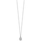 10k White Gold 1/2 Ct. Lab Grown Diamond VS/SI+ G+ 18 inch Teardrop Pendant Necklace