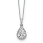 10k White Gold 1/2 Ct. Lab Grown Diamond VS/SI+ G+ 18 inch Teardrop Pendant Necklace