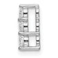 14k White Gold 1/4 Ct. Lab Grown Diamond VS/SI+ G+ Three Stone Chain Slide Pendant