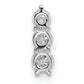 14k White Gold 1/4 Ct. Lab Grown Diamond VS/SI+ G+ Three Stone Chain Slide Pendant