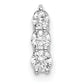 14k White Gold 1/4 Ct. Lab Grown Diamond VS/SI+ G+ Three Stone Chain Slide Pendant