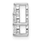 14k White Gold 1/3 Ct. Lab Grown Diamond VS/SI+ G+ Three Stone Chain Slide Pendant