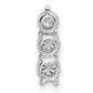 14k White Gold 1/3 Ct. Lab Grown Diamond VS/SI+ G+ Three Stone Chain Slide Pendant