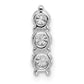 14k White Gold 1/2 Ct. Lab Grown Diamond VS/SI+ G+ Three Stone Chain Slide Pendant