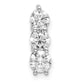 14k White Gold 3/4 Ct. Lab Grown Diamond VS/SI+ G+ Three Stone Chain Slide Pendant