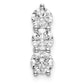 14k White Gold 1 Ct. Lab Grown Diamond VS/SI+ G+ Three Stone Chain Slide Pendant