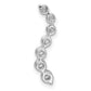 14k White Gold 1/3 Ct. Lab Grown Diamond VS/SI+ G+ Seven Stone Curved Bar Chain Slide Pendant