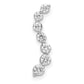 14k White Gold 1/3 Ct. Lab Grown Diamond VS/SI+ G+ Seven Stone Curved Bar Chain Slide Pendant