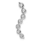 14k White Gold 1/2 Ct. Lab Grown Diamond VS/SI+ G+ Seven Stone Curved Bar Chain Slide Pendant