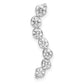 14k White Gold 1/2 Ct. Lab Grown Diamond VS/SI+ G+ Seven Stone Curved Bar Chain Slide Pendant