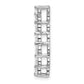 14k White Gold 3/4 Ct. Lab Grown Diamond VS/SI+ G+ Seven Stone Curved Bar Chain Slide Pendant