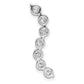 14k White Gold 3/4 Ct. Lab Grown Diamond VS/SI+ G+ Seven Stone Curved Bar Chain Slide Pendant