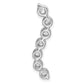 14k White Gold 1 Ct. Lab Grown Diamond VS/SI+ G+ Seven Stone Curved Bar Chain Slide Pendant