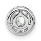 14k White Gold 1 Ct. Lab Grown Diamond VS/SI+ G+ Round Bezel Chain Slide Pendant