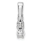 14k White Gold 1/2 Ct. Lab Grown Diamond VS/SI+ G+ Three Stone Chain Slide Pendant